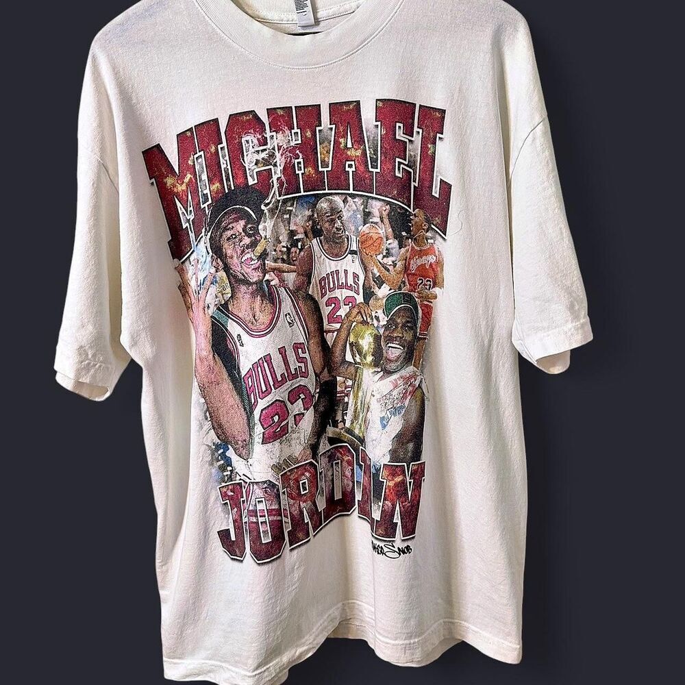 Vintage Style Michael Jordan T-shirt featuring Air Jordan Series On Back